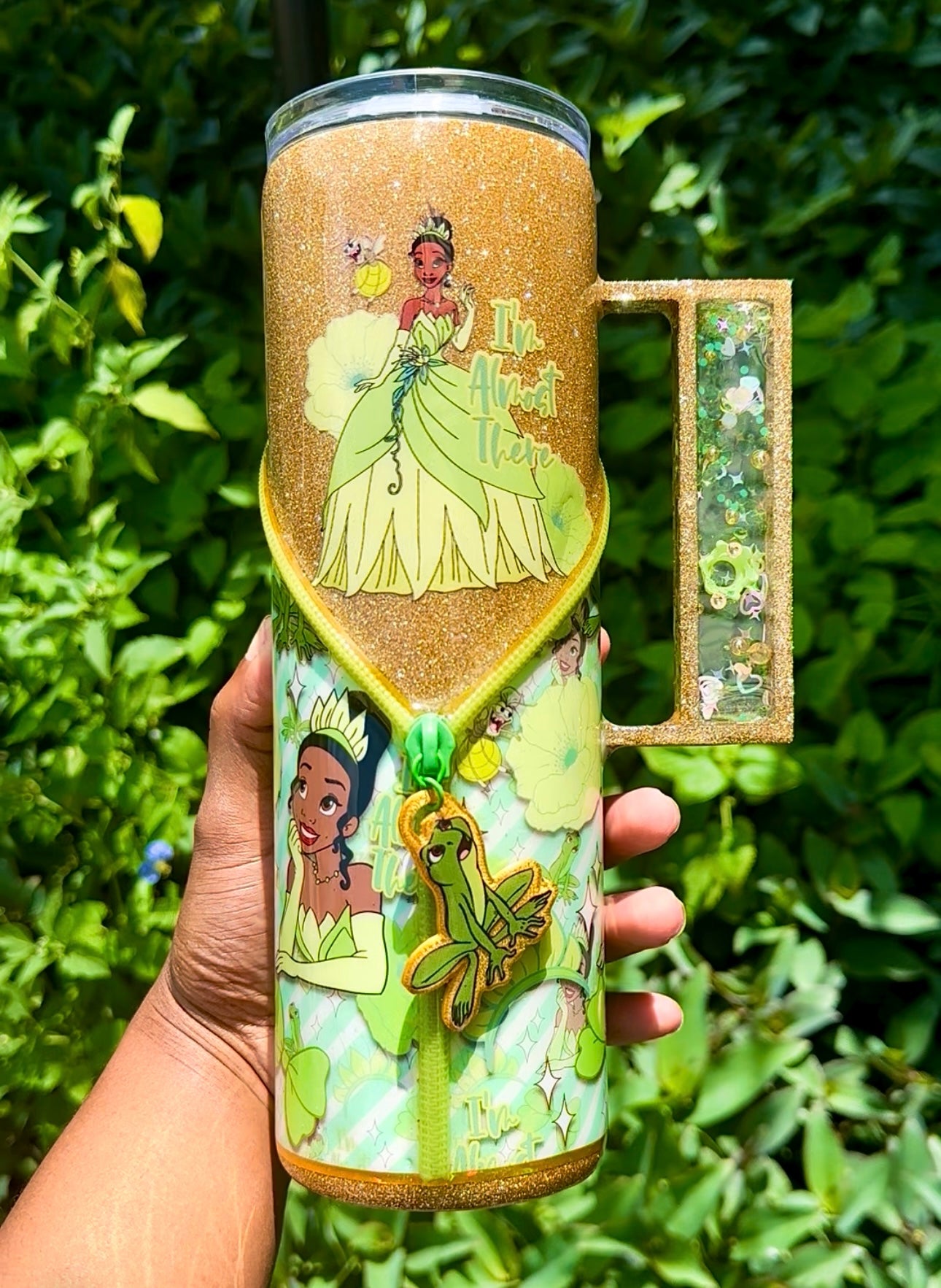 Tiana(Green) 30oz snow globe handle