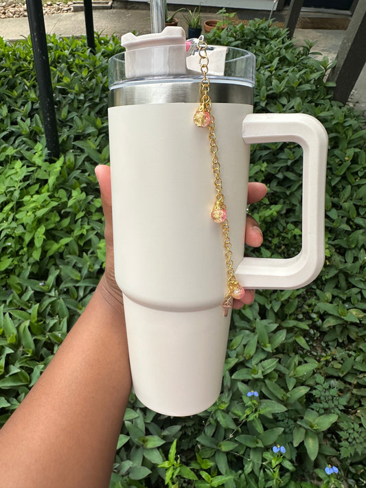 Gold and pink with T initial