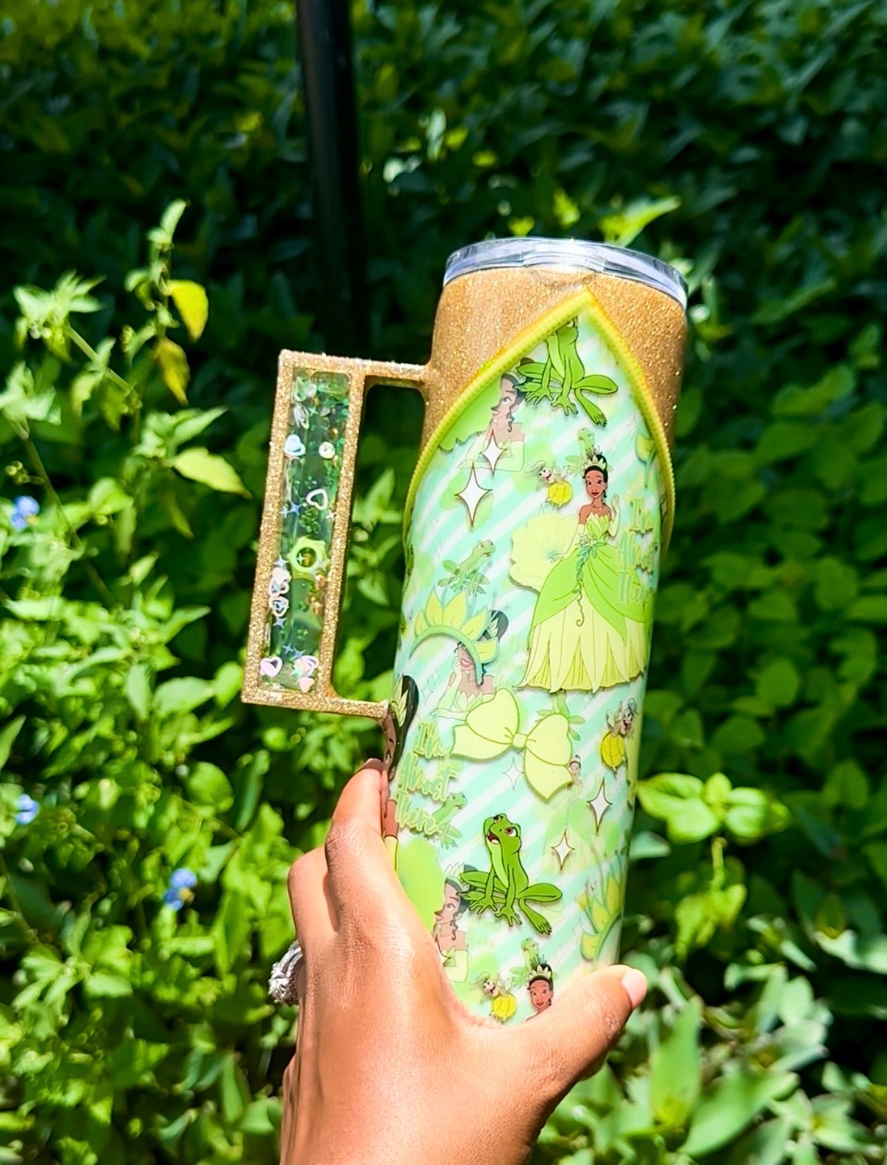 Tiana(Green) 30oz snow globe handle